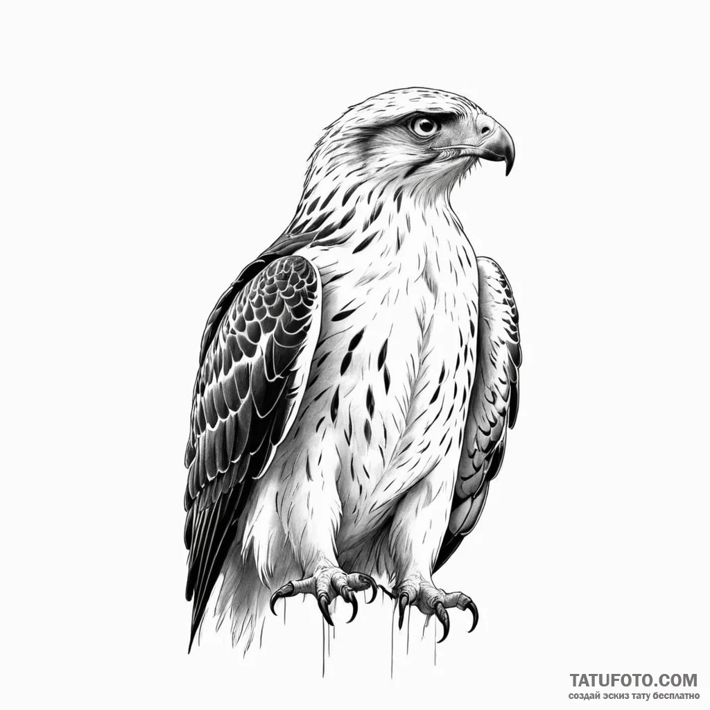 Hawk - эскиз тату (№1750420520_0, 20.06.2025 11:55) — Tatufoto.com