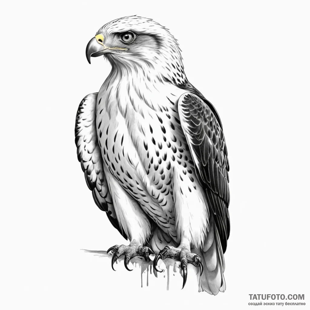 Hawk - эскиз тату (№1750420520_1, 20.06.2025 11:55) — Tatufoto.com