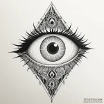 A dotwork tattoo of the crimson king’s eye fr… — эскиз тату (№1750421425_0, 20.06.2025 12:10) — Tatufoto.com