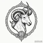 Linework tattoo of the mudhorn signet given t… — эскиз тату (№1750421586_0, 20.06.2025 12:13) — Tatufoto.com
