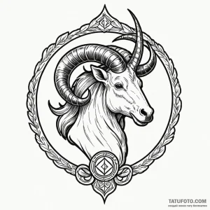 Linework tattoo of the mudhorn signet given t... - эскиз тату (№1750421586_0, 20.06.2025 12:13) — Tatufoto.com