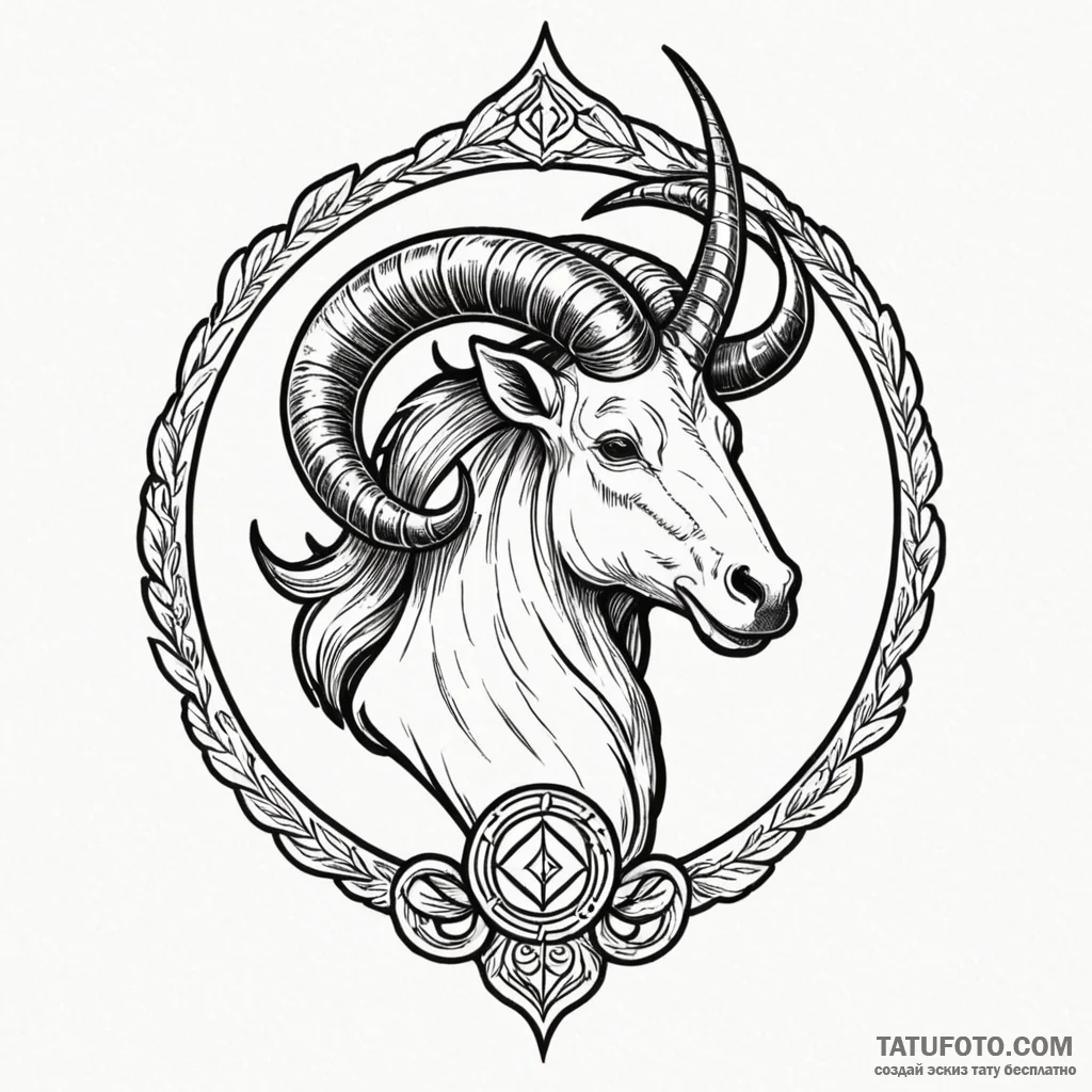 Linework tattoo of the mudhorn signet given t... - эскиз тату (№1750421586_0, 20.06.2025 12:13) — Tatufoto.com