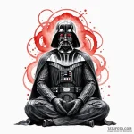 Watercolor sketch of darth vader meditating,… — эскиз тату (№1750421749_0, 20.06.2025 12:15) — Tatufoto.com