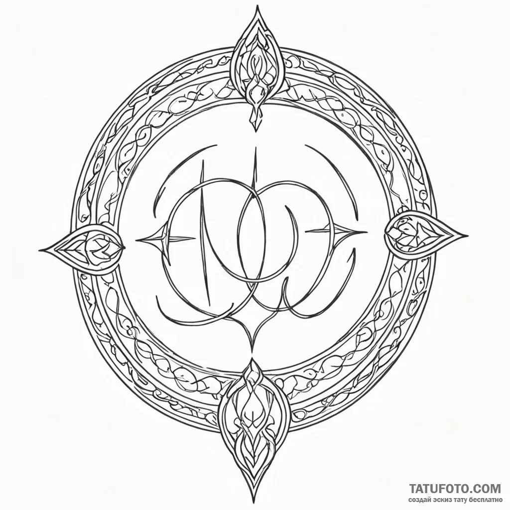 A linework design of the elvish script for "f... - эскиз тату (№1750421829_1, 20.06.2025 12:17) — Tatufoto.com