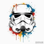 Trash polka style tattoo of a stormtrooper he… — эскиз тату (№1750425690_1, 20.06.2025 13:21) — Tatufoto.com