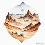 A watercolor landscape of caladan, contrastin… — эскиз тату (№1750425933_0, 20.06.2025 13:25) — Tatufoto.com