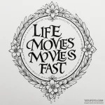 A chicano lettering tattoo «life moves pretty… — эскиз тату (№1750427578_1, 20.06.2025 13:52) — Tatufoto.com