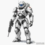 A watercolor sketch of a terran marine in ful… — эскиз тату (№1750428232_1, 20.06.2025 14:03) — Tatufoto.com