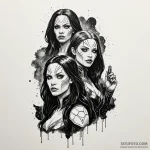 A sketch of gamora and nebula, the two sister… — эскиз тату (№1750429222_1, 20.06.2025 14:20) — Tatufoto.com