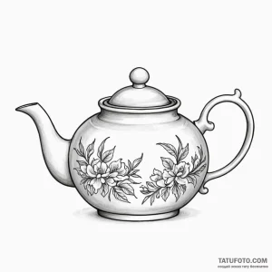 Teapot - эскиз тату (№1750429304_0, 20.06.2025 14:21) — Tatufoto.com