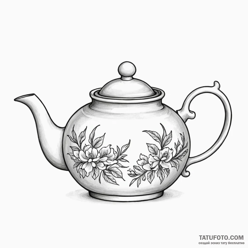 Teapot - эскиз тату (№1750429304_0, 20.06.2025 14:21) — Tatufoto.com