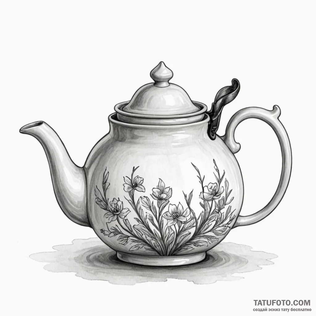 Teapot - эскиз тату (№1750429304_1, 20.06.2025 14:21) — Tatufoto.com