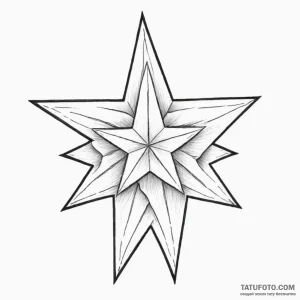 Five-pointed star - эскиз тату (№1750429391_0, 20.06.2025 14:23) — Tatufoto.com