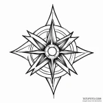 A neo-traditional design of the shuriken-like… — эскиз тату (№1750429477_1, 20.06.2025 14:24) — Tatufoto.com