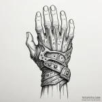 120. a sketch of the self-destruct wrist gaun… — эскиз тату (№1750430397_1, 20.06.2025 14:39) — Tatufoto.com