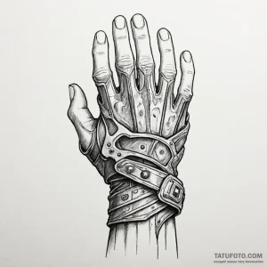 120. a sketch of the self-destruct wrist gaun... - эскиз тату (№1750430397_1, 20.06.2025 14:39) — Tatufoto.com