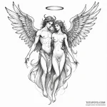 Angel and demon — эскиз тату (№1750431953_1, 20.06.2025 15:05) — Tatufoto.com