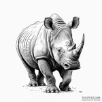 Rhinoceros — эскиз тату (№1750432202_1, 20.06.2025 15:10) — Tatufoto.com