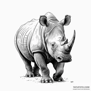 Rhinoceros - эскиз тату (№1750432202_1, 20.06.2025 15:10) — Tatufoto.com