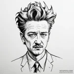 A linework tattoo of the «strange man» from e… — эскиз тату (№1750432935_0, 20.06.2025 15:22) — Tatufoto.com
