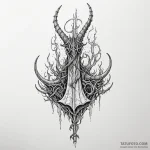A linework tattoo of the horn of gondor, brok… — эскиз тату (№1750433019_0, 20.06.2025 15:23) — Tatufoto.com