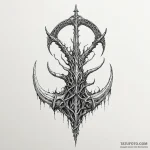 A linework tattoo of the horn of gondor, brok… — эскиз тату (№1750433019_1, 20.06.2025 15:23) — Tatufoto.com
