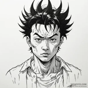 A graphic novel panel of tetsuo's mutation fr... - эскиз тату (№1750433102_0, 20.06.2025 15:25) — Tatufoto.com