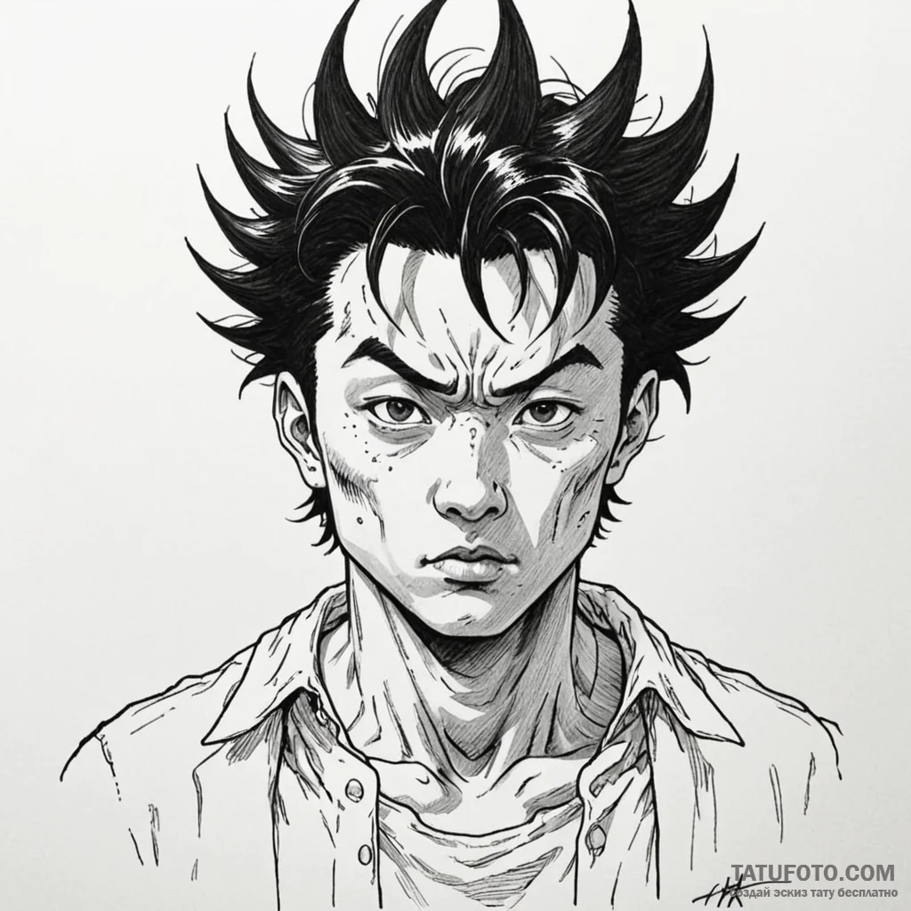 A graphic novel panel of tetsuo's mutation fr... - эскиз тату (№1750433102_0, 20.06.2025 15:25) — Tatufoto.com