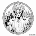 A graphic novel panel of the main characters… — эскиз тату (№1750434757_1, 20.06.2025 15:52) — Tatufoto.com