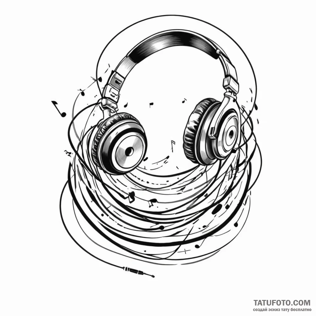 Music player - эскиз тату (№1750434839_0, 20.06.2025 15:53) — Tatufoto.com