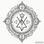 A linework design of the strange swedish rune… — эскиз тату (№1750439362_0, 20.06.2025 17:09) — Tatufoto.com