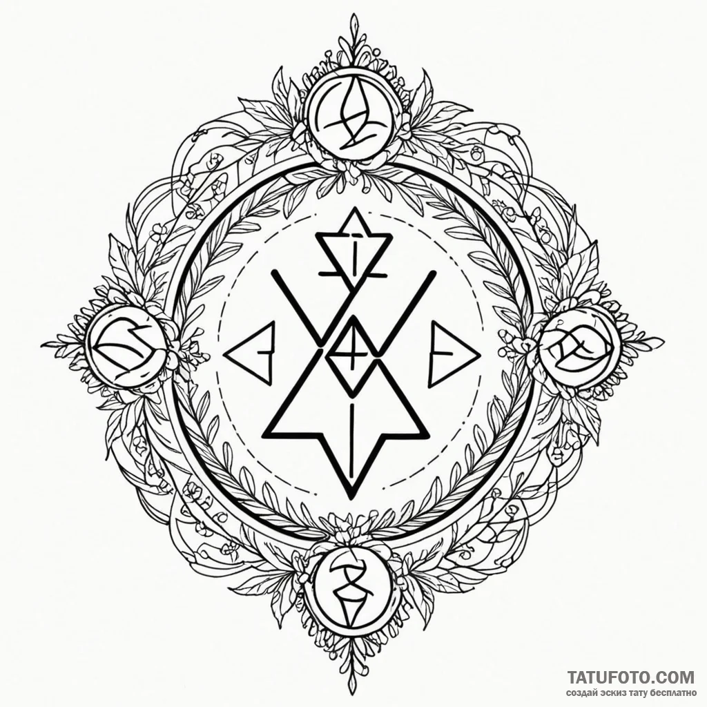 A linework design of the strange swedish rune... - эскиз тату (№1750439362_0, 20.06.2025 17:09) — Tatufoto.com