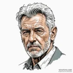 Graphic novel style portrait of a grizzled, o… — эскиз тату (№1750439441_0, 20.06.2025 17:10) — Tatufoto.com