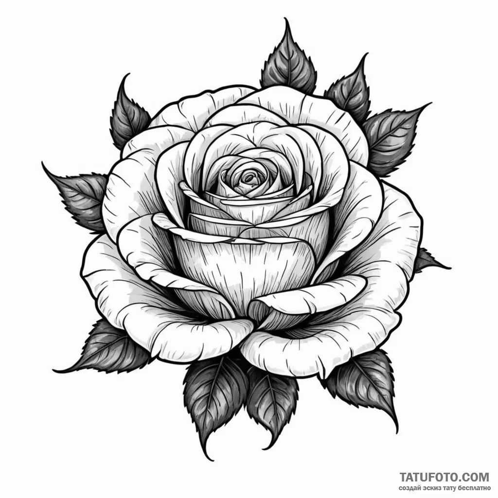 Black rose - эскиз тату (№1750440162_0, 20.06.2025 17:22) — Tatufoto.com