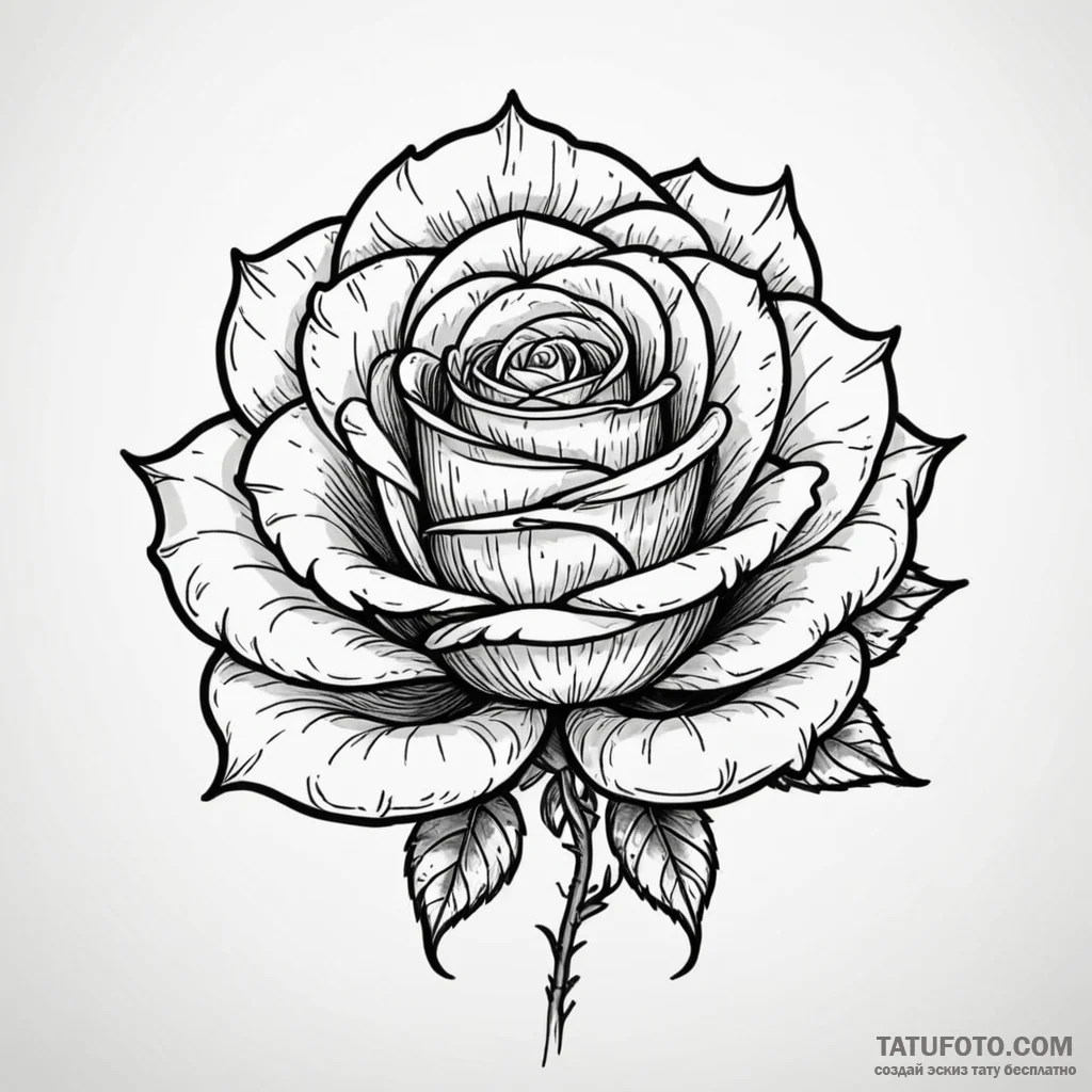 Black rose - эскиз тату (№1750440162_1, 20.06.2025 17:22) — Tatufoto.com