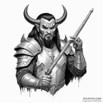A neo-traditional portrait of a klingon warri… — эскиз тату (№1750440246_0, 20.06.2025 17:24) — Tatufoto.com