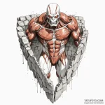 A watercolor tattoo of the colossal titan pee… — эскиз тату (№1750440325_0, 20.06.2025 17:25) — Tatufoto.com