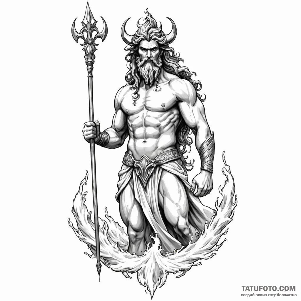 Poseidon - эскиз тату (№1750440973_0, 20.06.2025 17:36) — Tatufoto.com