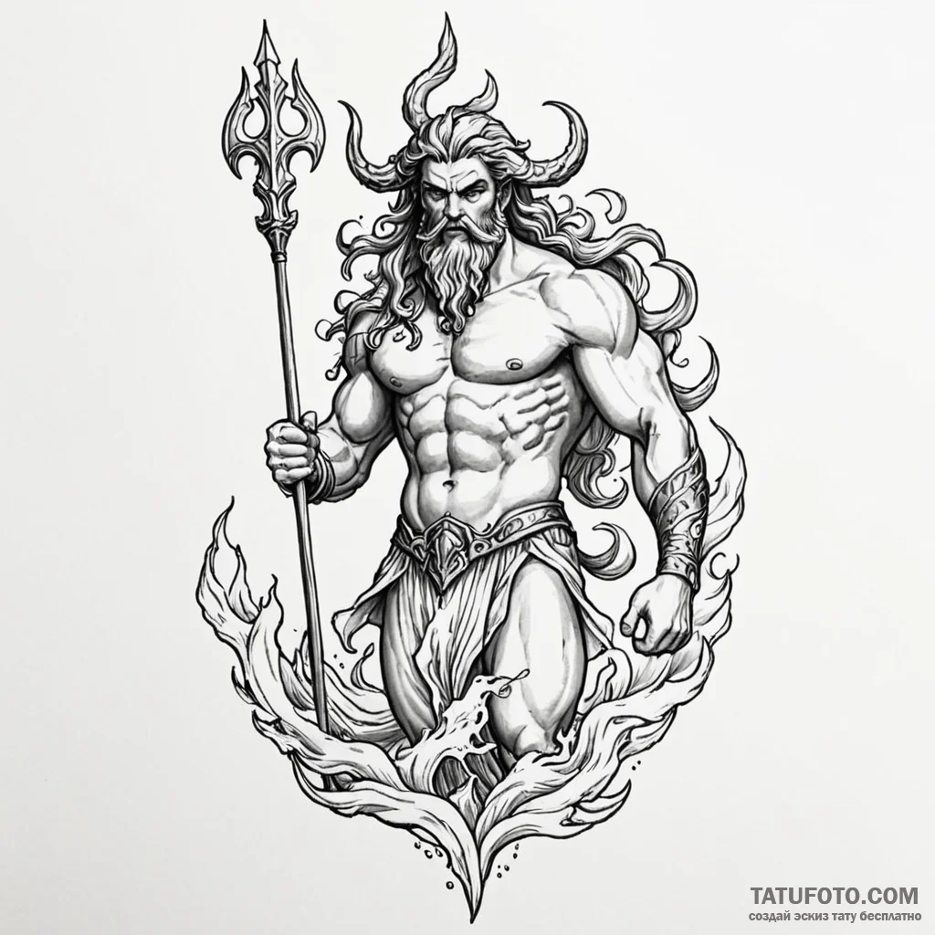 Poseidon - эскиз тату (№1750440973_1, 20.06.2025 17:36) — Tatufoto.com