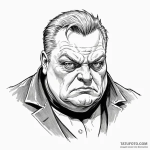 Graphic novel style portrait of baron harkonn... - эскиз тату (№1750441863_1, 20.06.2025 17:51) — Tatufoto.com