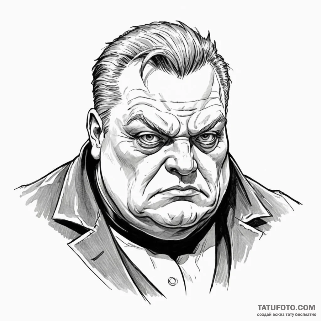 Graphic novel style portrait of baron harkonn... - эскиз тату (№1750441863_1, 20.06.2025 17:51) — Tatufoto.com