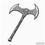 Tomahawk — эскиз тату (№1750442023_1, 20.06.2025 17:53) — Tatufoto.com