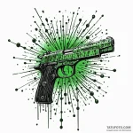 Trash polka sketch of neo stopping bullets, w… — эскиз тату (№1750442938_0, 20.06.2025 18:08) — Tatufoto.com
