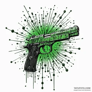 Trash polka sketch of neo stopping bullets, w... - эскиз тату (№1750442938_0, 20.06.2025 18:08) — Tatufoto.com