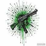 Trash polka sketch of neo stopping bullets, w… — эскиз тату (№1750442938_1, 20.06.2025 18:08) — Tatufoto.com