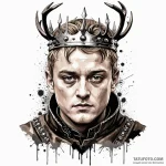 A trash polka portrait of joffrey baratheon,… — эскиз тату (№1750443021_0, 20.06.2025 18:10) — Tatufoto.com