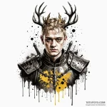 A trash polka portrait of joffrey baratheon,… — эскиз тату (№1750443021_1, 20.06.2025 18:10) — Tatufoto.com