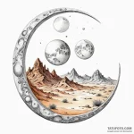 Watercolor sketch of the twin moons of arraki… — эскиз тату (№1750443668_0, 20.06.2025 18:21) — Tatufoto.com
