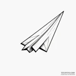 Paper airplane — эскиз тату (№1750443832_0, 20.06.2025 18:23) — Tatufoto.com