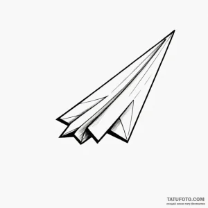Paper airplane - эскиз тату (№1750443832_0, 20.06.2025 18:23) — Tatufoto.com